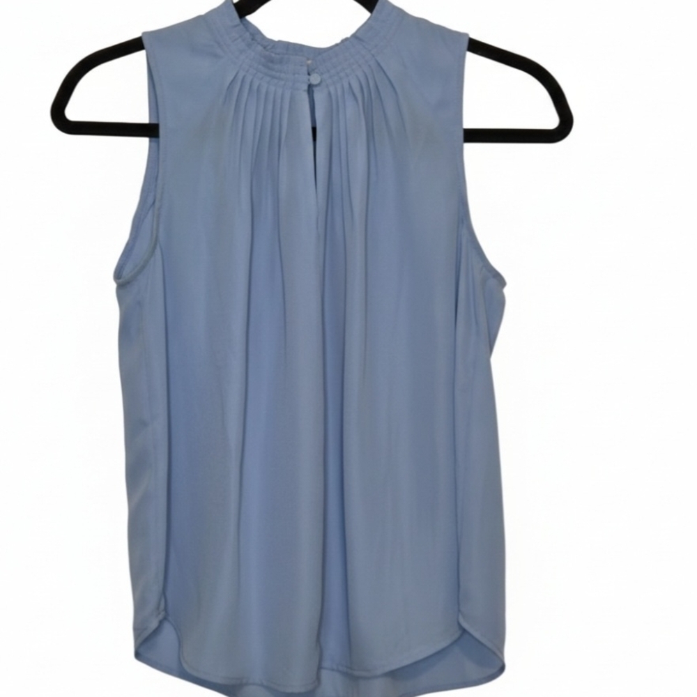 Banana Republic Light Blue Sleeveless Blouse